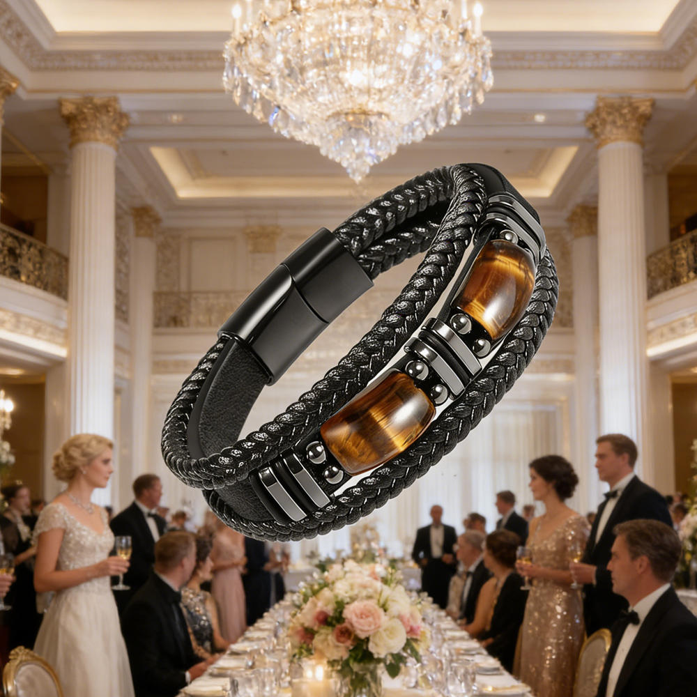 Natural Tiger Eye Stone Bracelet for Men & Women | Handmade Healing