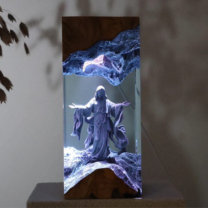 Saint Sebastian Statue Resin Art Lamp | Ambient Lighting Decor