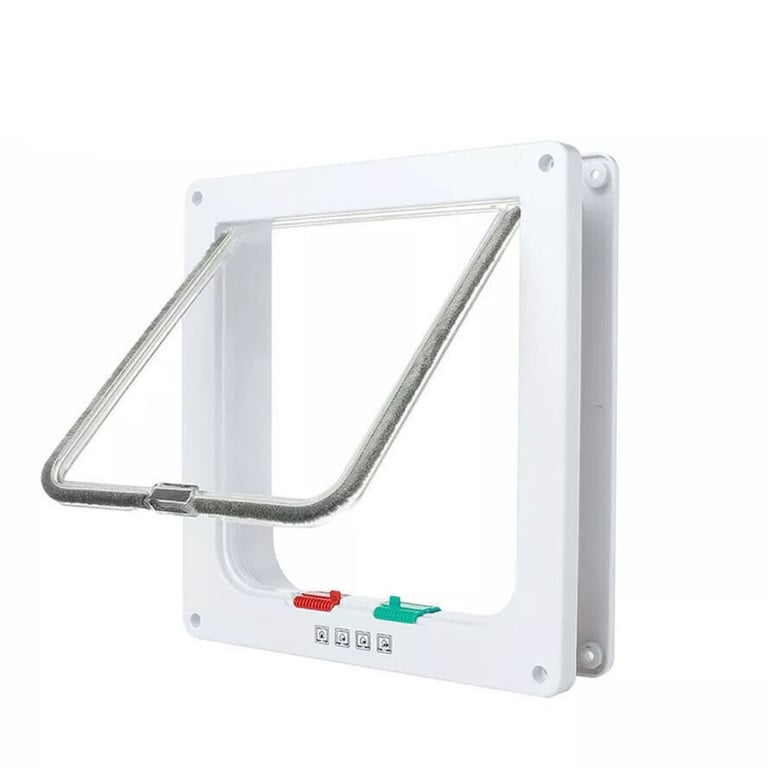 XL Pet Door 4 Way Locking | White Frame Dog Cat Flap Canada