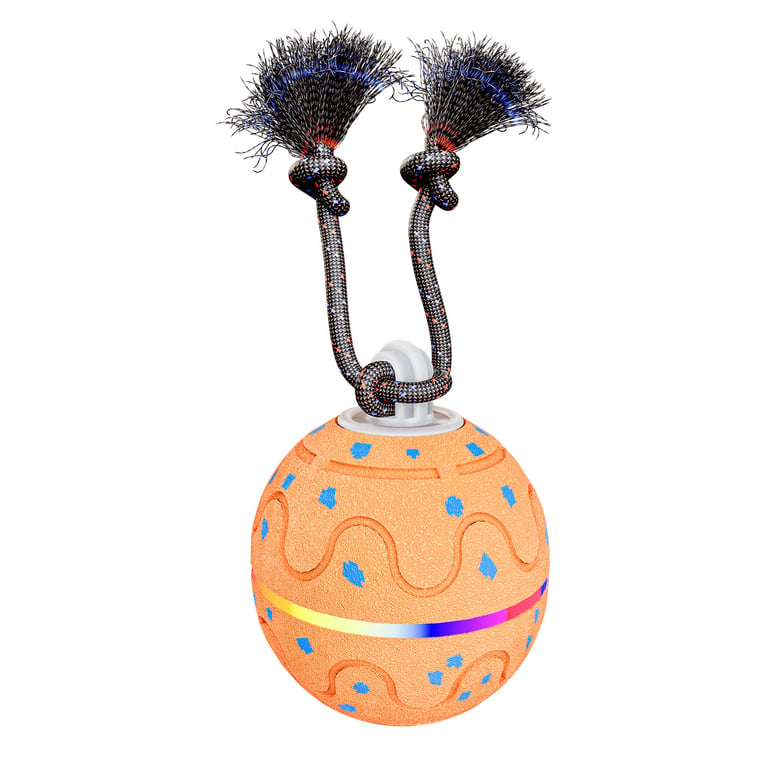 Smart ETPU Pet Toy Ball with Sound, Light & Dog Leash | Interactive