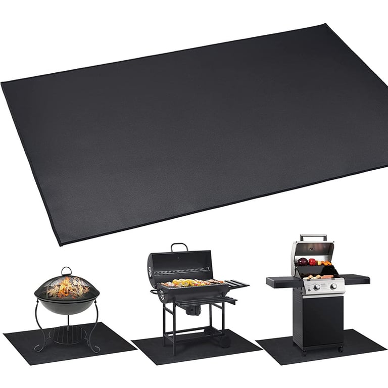 BBQ Grill Mat Flame-retardant Rectangular Protective Pad