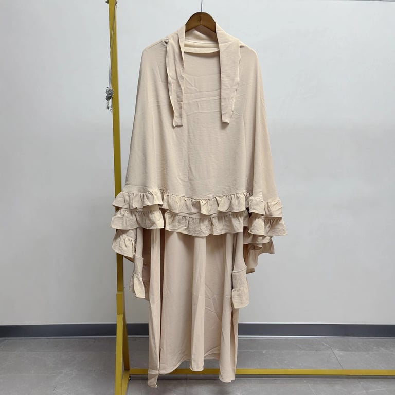 Women's Middle Eastern Robe Set with Attached Hijab | Modest Dress