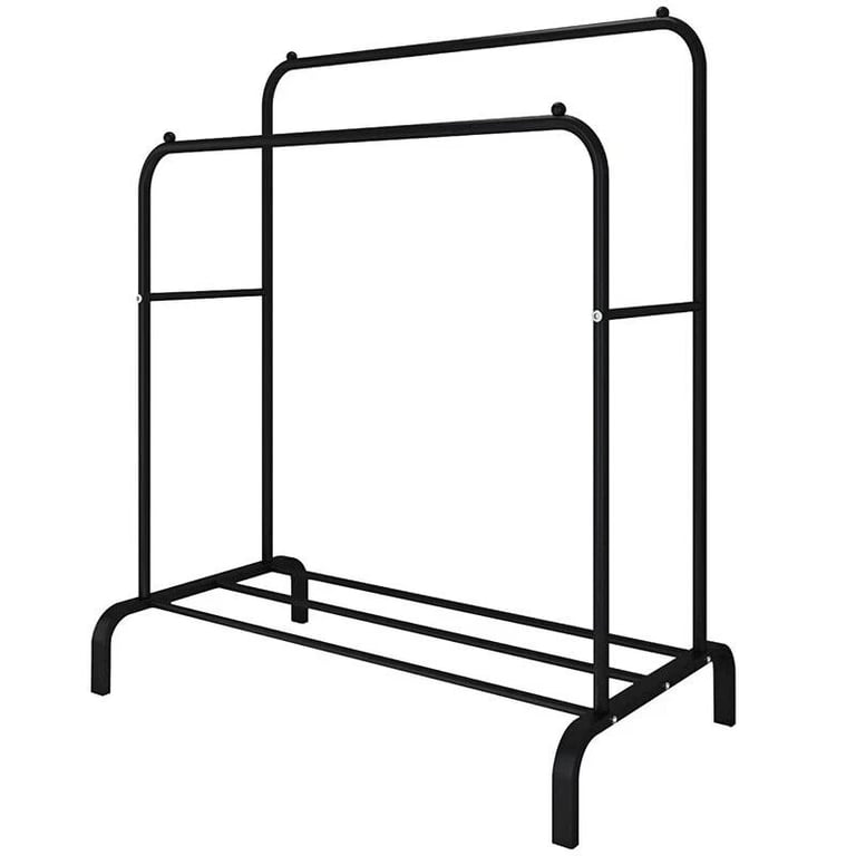 Heavy Duty Double Clothes Rail with Shoe Storage | Garment Display Stand