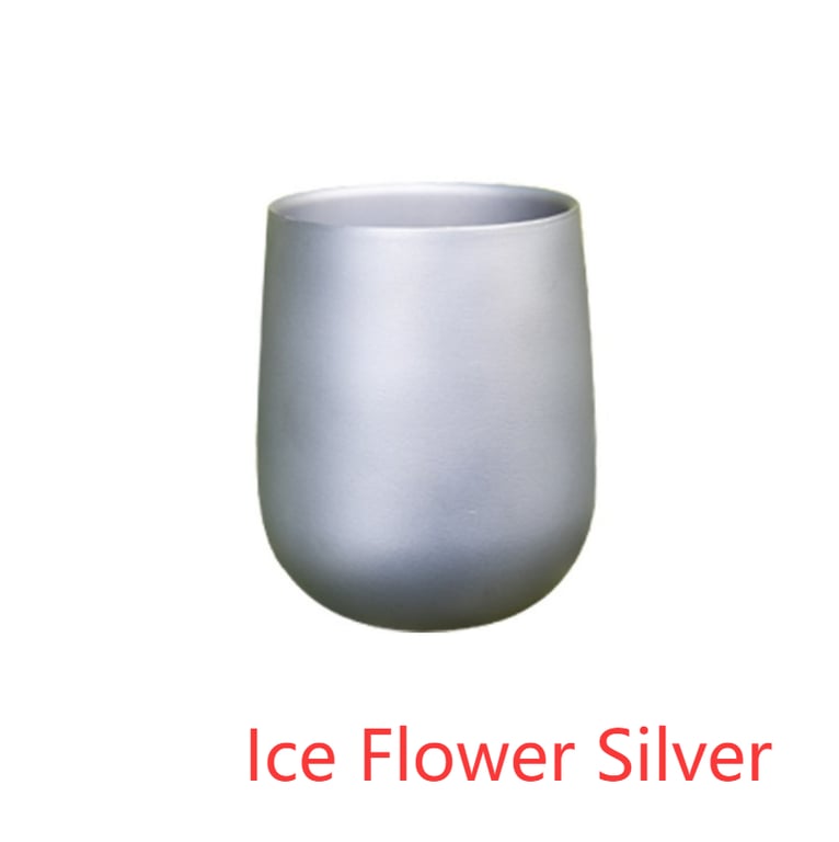 Titanium Ice-Flower Water Cup | Double-Layer Camping Tumbler