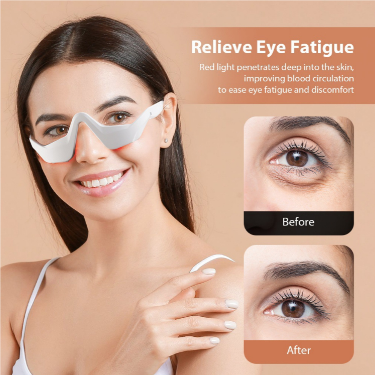 Eye Massager Glasses for Fatigue Relief | Red Light Therapy Massager