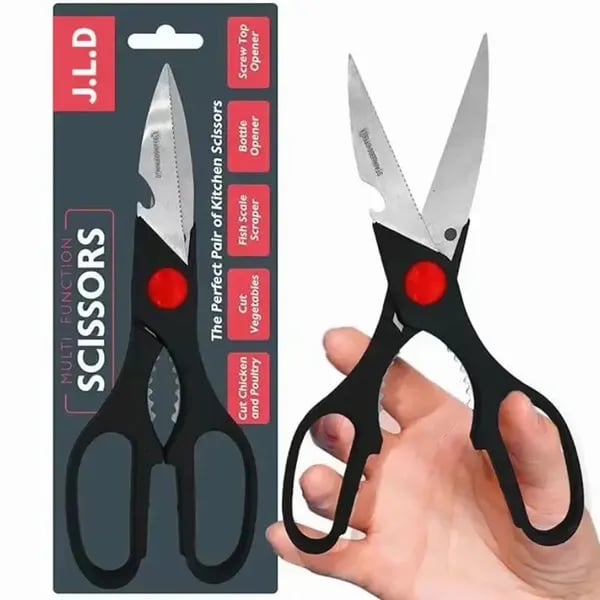 Multi-Purpose Kitchen Scissors with Nutcracker & Bottle Opener