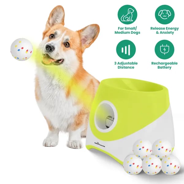 Automatic Dog Ball Launcher Rechargeable | 3 Distance Settings