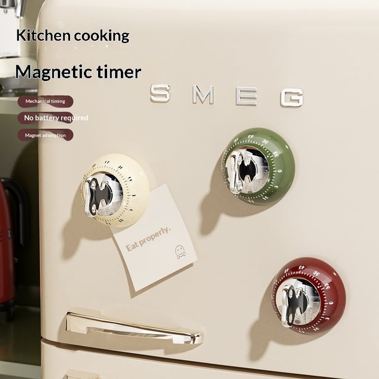 Magnetic Kitchen Timer Lite-Luxury Precise Countdown | Retro Design