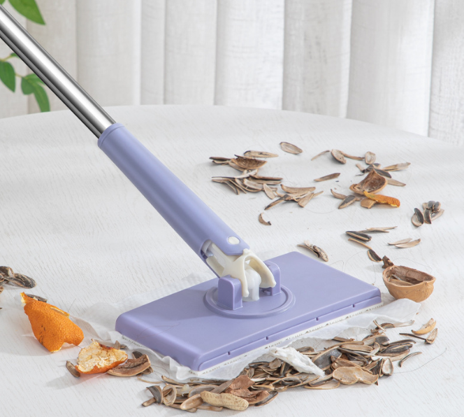 Lazy Mop with Disposable Face Towel Clips | Mini Cleaning Mop
