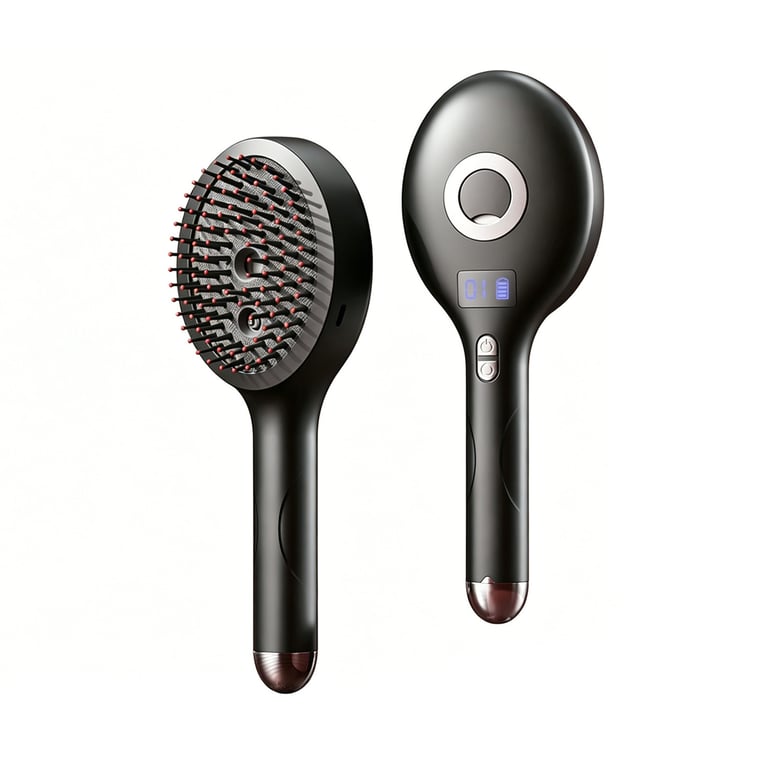 Spray Head Massage Comb with Digital Display | Scalp Care