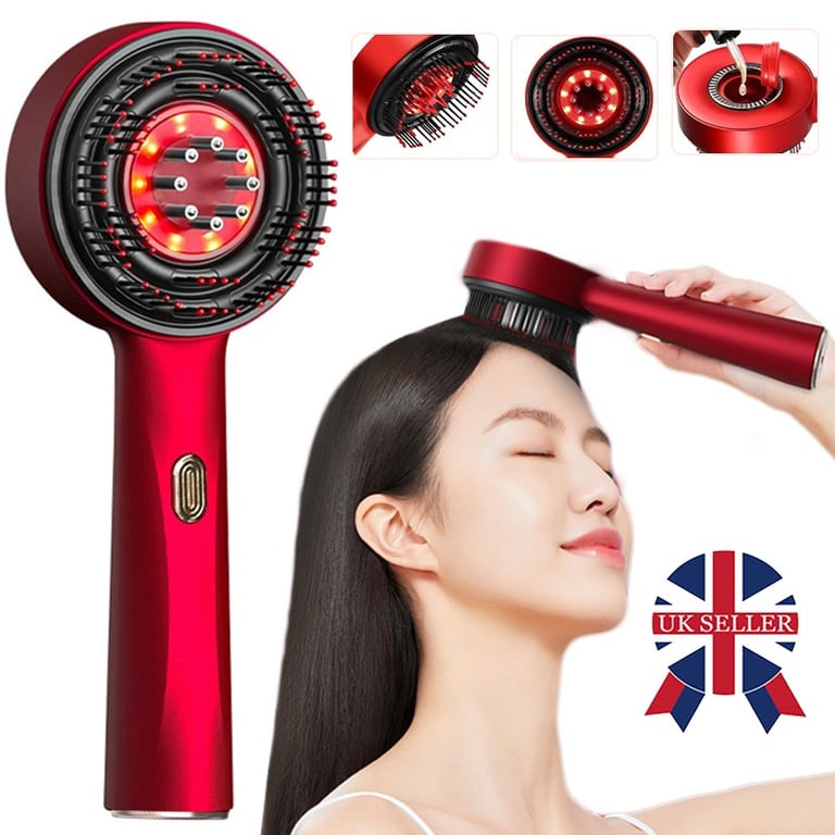 Red Light Therapy Scalp Massage Comb | Hair Growth Electric Brush