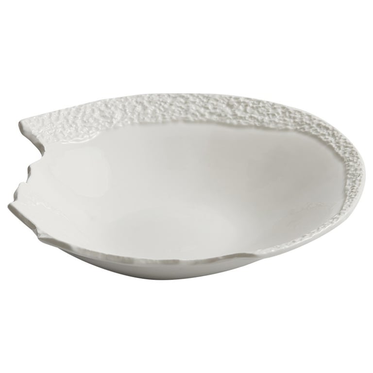 White Aesthetic Dish Presentation Plate | Artistic Ceramic Serveware