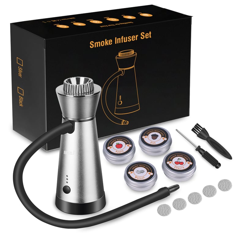 Smoke Infuser Food Drink Cold Smoke Generator Bar Portable Molecular Cuisine Smoking Gun Meat Burn Cooking For BBQ Food