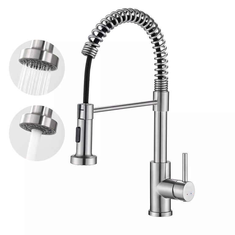 360 Pull-Out Kitchen Faucet with Spray Head | Modern Sink Tap