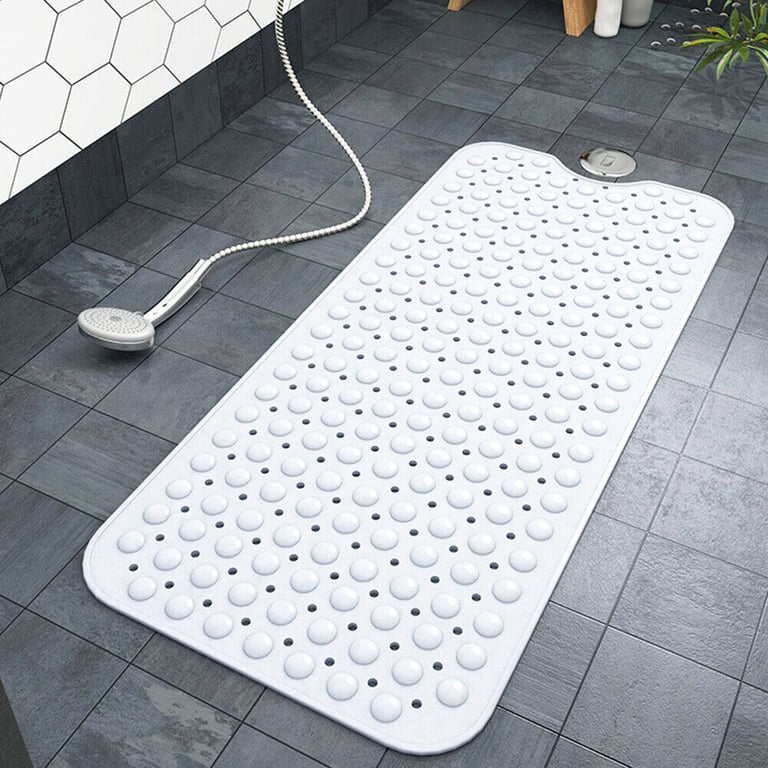 Non-Slip Bath Mat Extra Large | Anti-Mold Shower Mat Strong Suction Cups