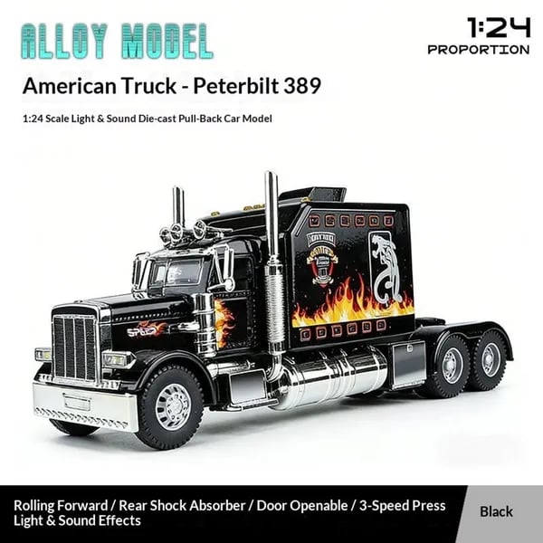 Semi Truck Toys For Boys Age 4-8 | Metal Diecast Pull Back Truck