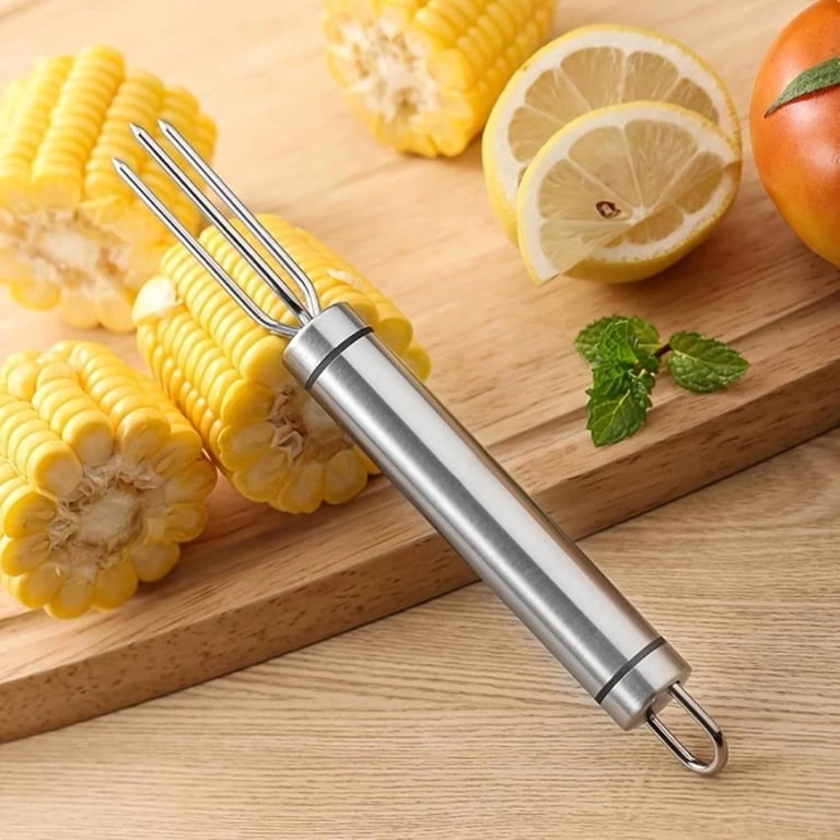 3-Piece Stainless Steel Corn Peeler & Stripper Tool Set | Kernel Remover