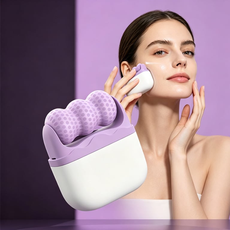 Ice Roller Set for Face & Eyes | Cold Therapy Facial Massage Device
