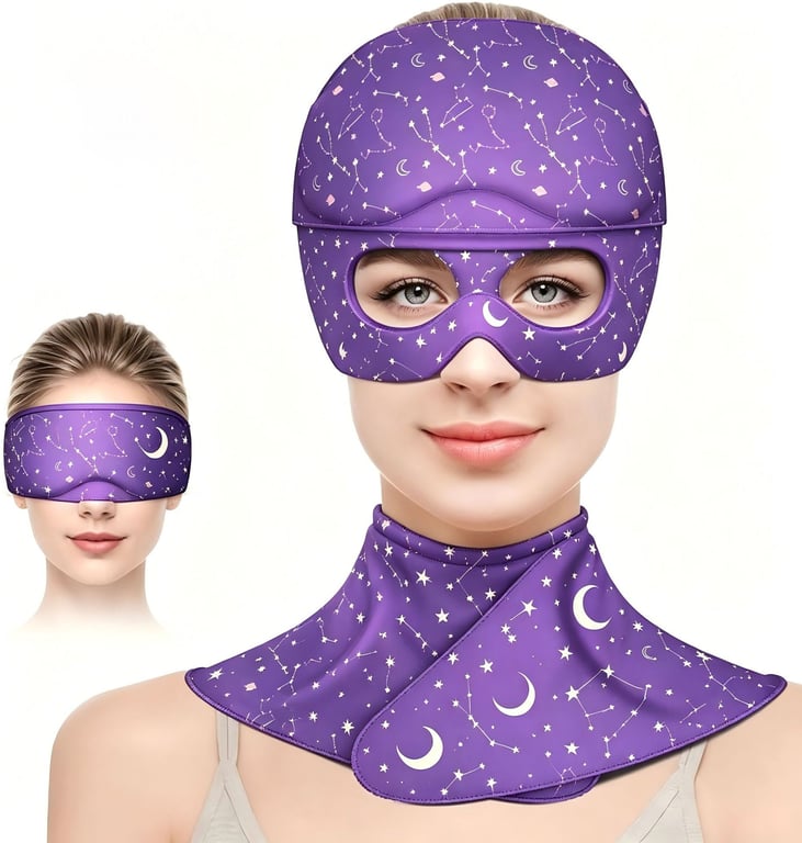 Gel Hot-and-Cold Compress Head Cover Hat | Migraine & Neck Pain Relief