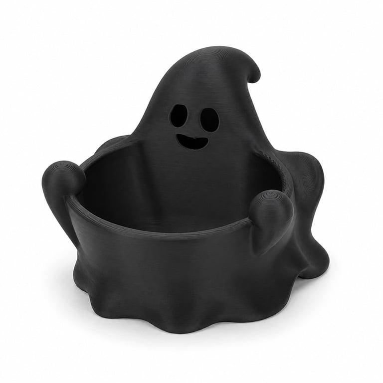 Cute Ghost Dice Holder Bowl, 3D Printed Tabletop Dice Storage Tray, Halloween Ghost Decor For RPG Board Game Fans