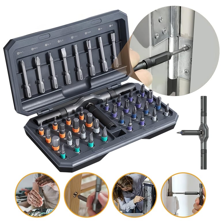 42-in-1 Magnetic Screwdriver Set | Professional DIY Ratchet Tool Kit
