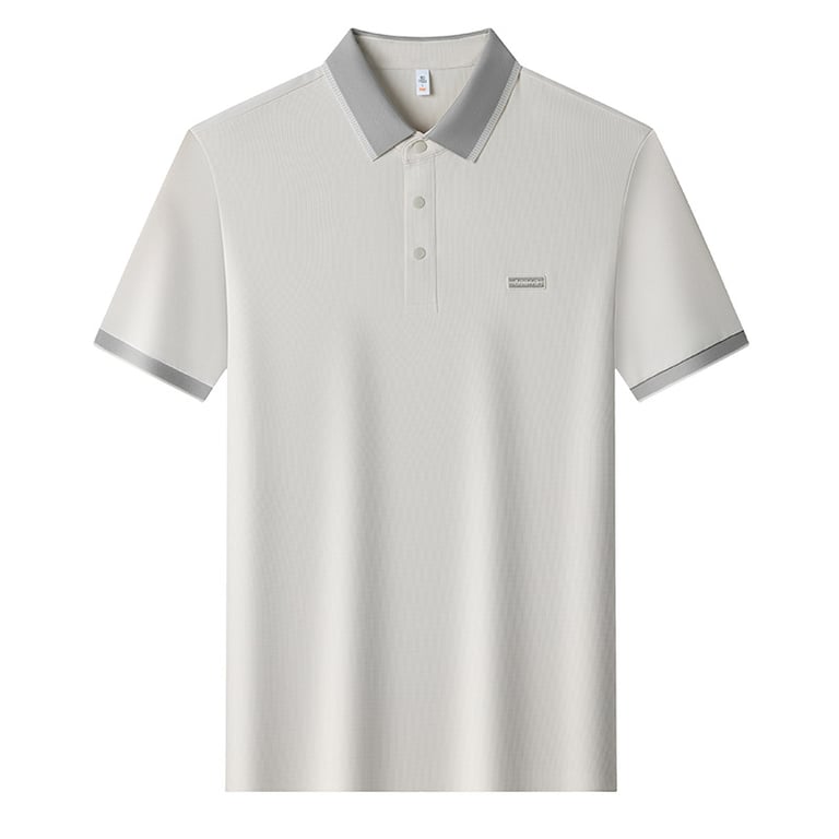 Seamless Ice Silk Men's Short-Sleeve Polo | Breathable Home & Kitchen Comfort