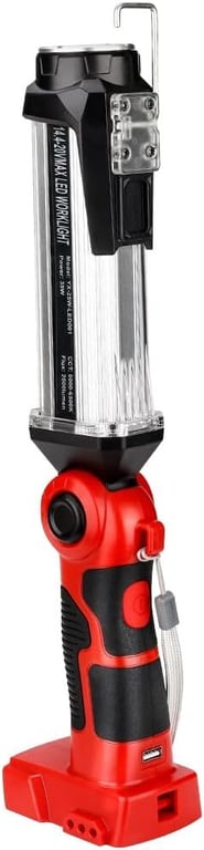 Cordless LED Work Light For Milwaukee 18v Battery 35W 2000MLM Floodlight Torch
