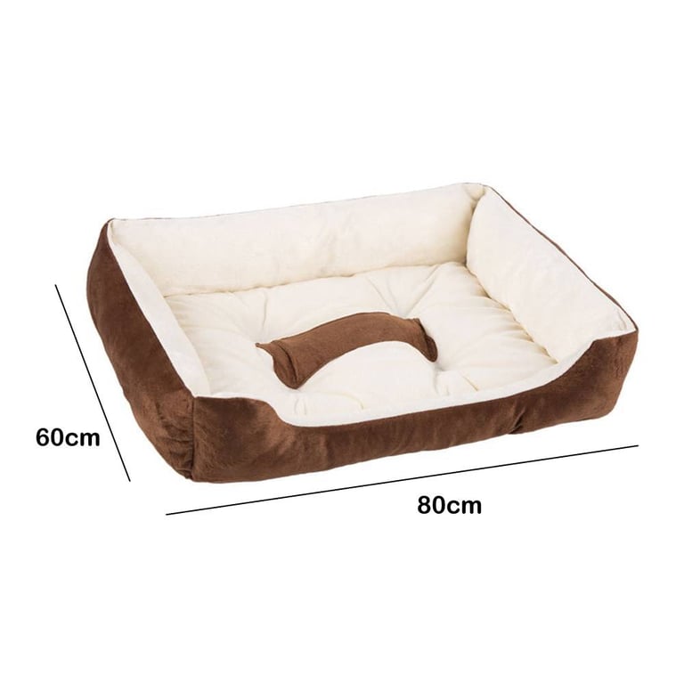 Large Warm Plush Dog Bed Mat Washable Calming Cushion | 60x80cm