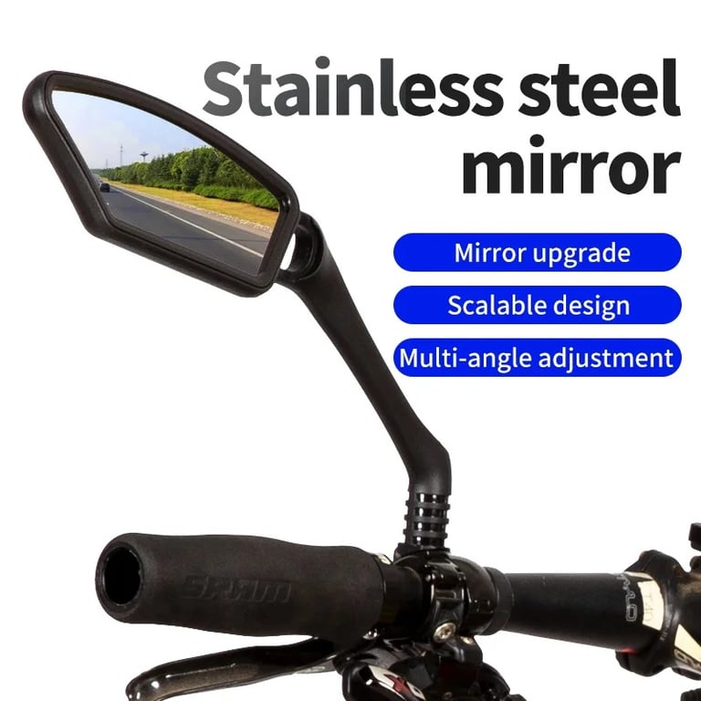 Adjustable Stainless Steel Bicycle Rearview Mirror | Safe Cycling