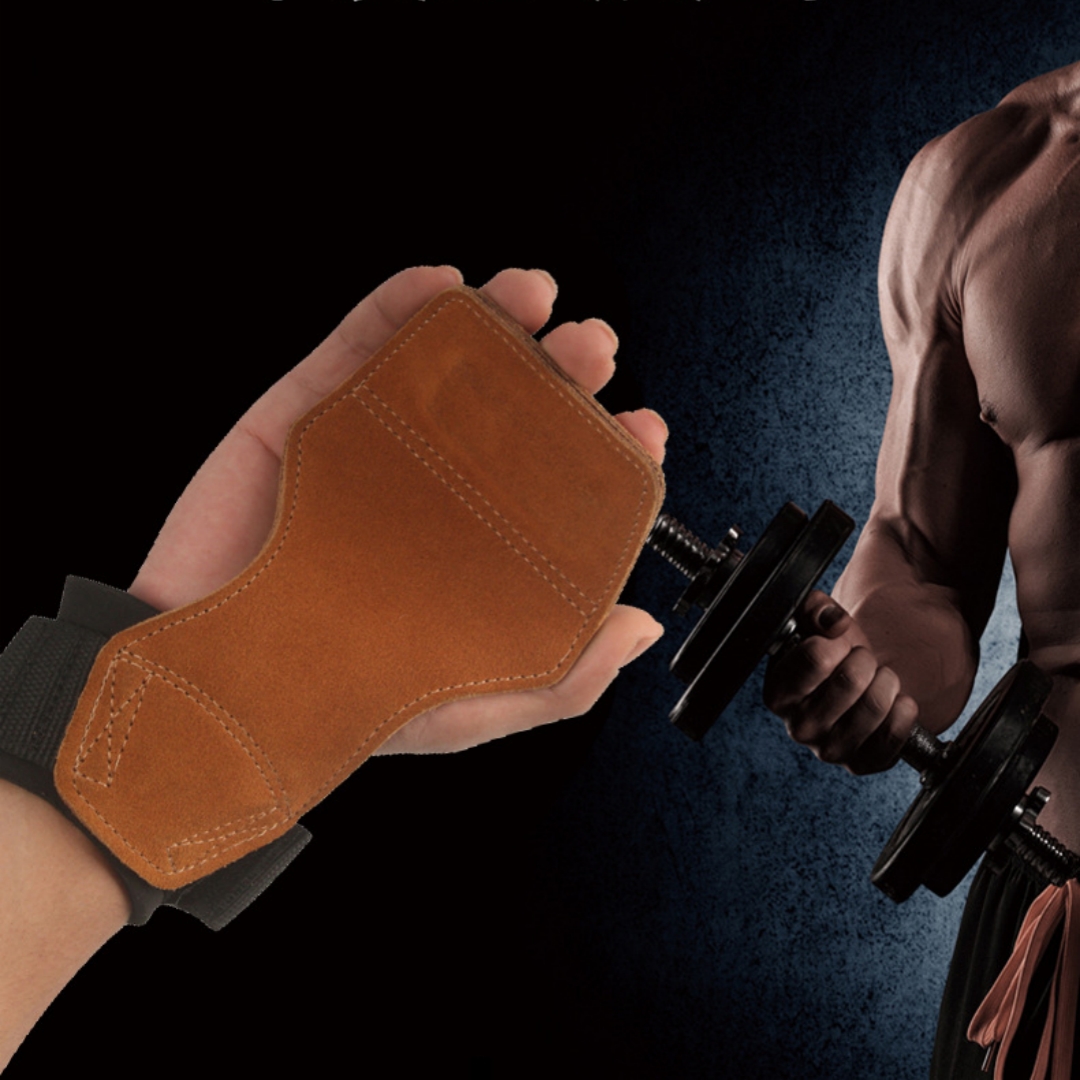 Leather Weightlifting Wrist Support Gloves | Professional Gym Hand Protection